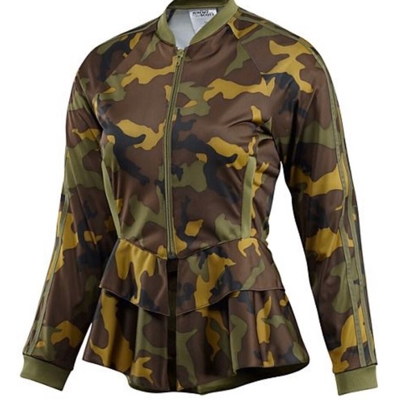 adidas Jackets & Blazers - Adidas Originals Jeremy Scott Camo Peplum Jacket